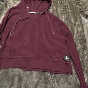 Calvin Klein Maroon Knit Pullover